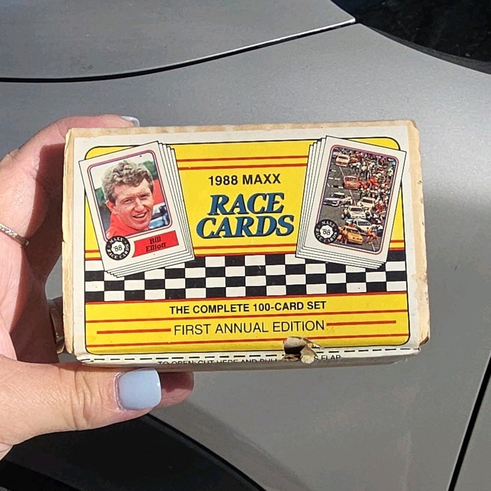 Maxx 1988 NASCAR Race Cards Complete 100-Card Set First Annual Edition Original